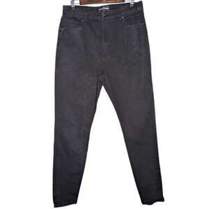 Fashion Nova Women's High Rise Black Skinny Slight Acid Wash Jeans Size 15